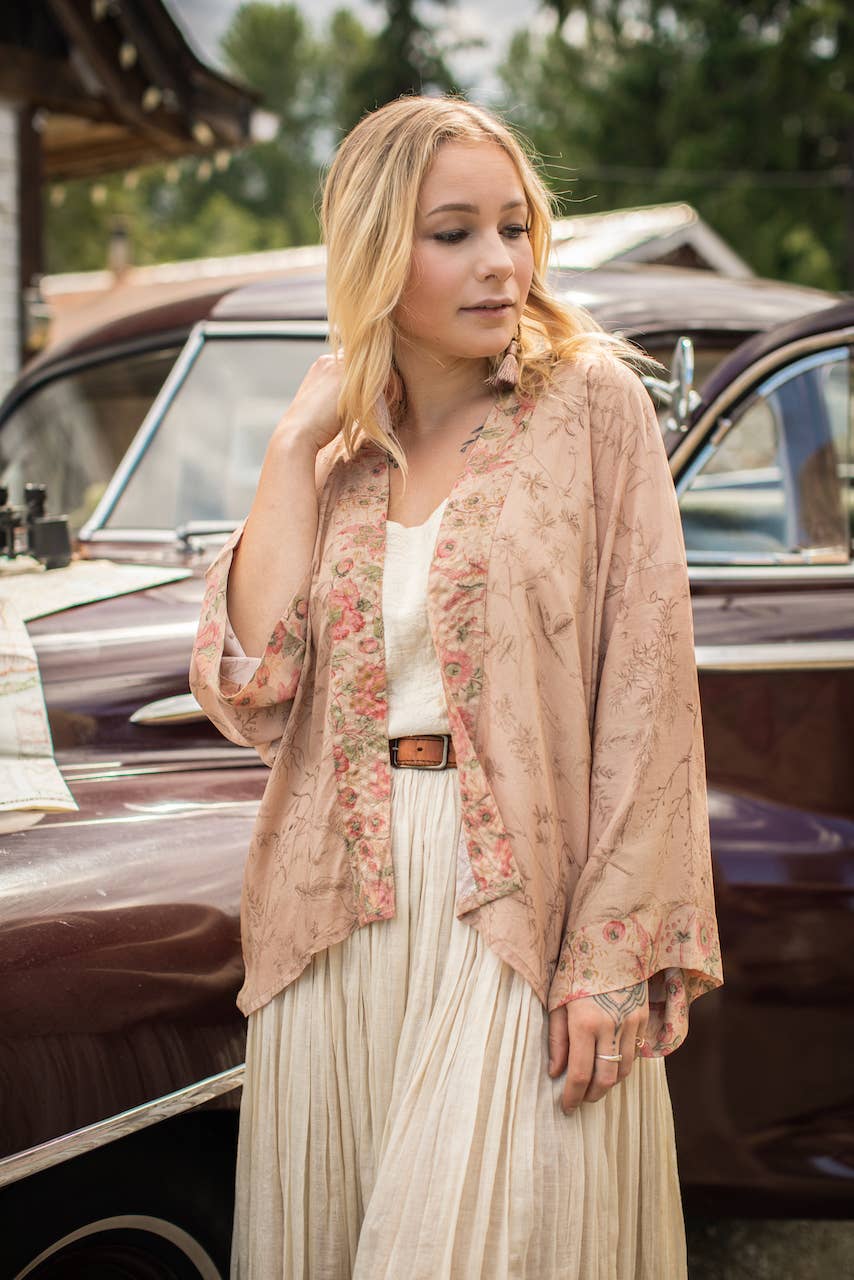 Map of My Heart Pixie Duster Cropped Kimono w/ Heart