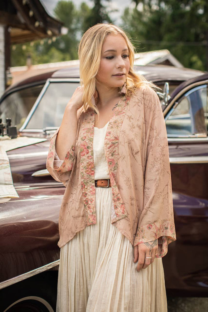 Map of My Heart Pixie Duster Cropped Kimono w/ Heart