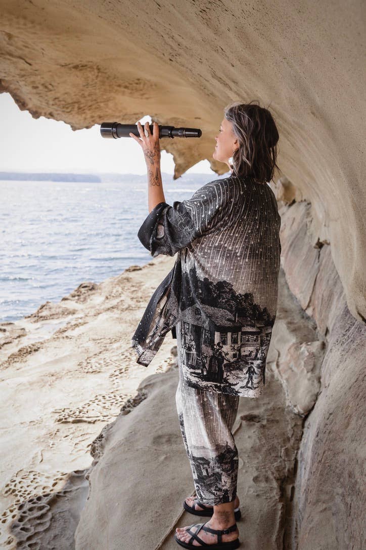 The Stargazer Matineé Duster w/ Celestial Print