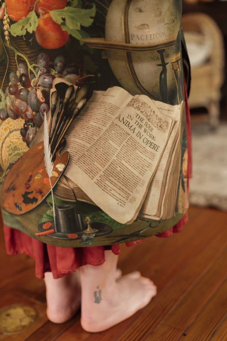 Labour of Love Opera Duster Kimono Robe w/ florals & violin
