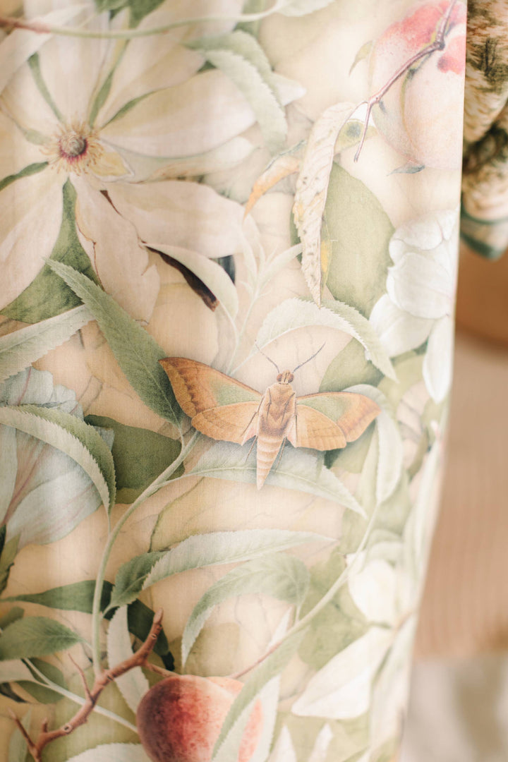 Fleur De Soleil Opera Duster Kimono Robe w/ Florals