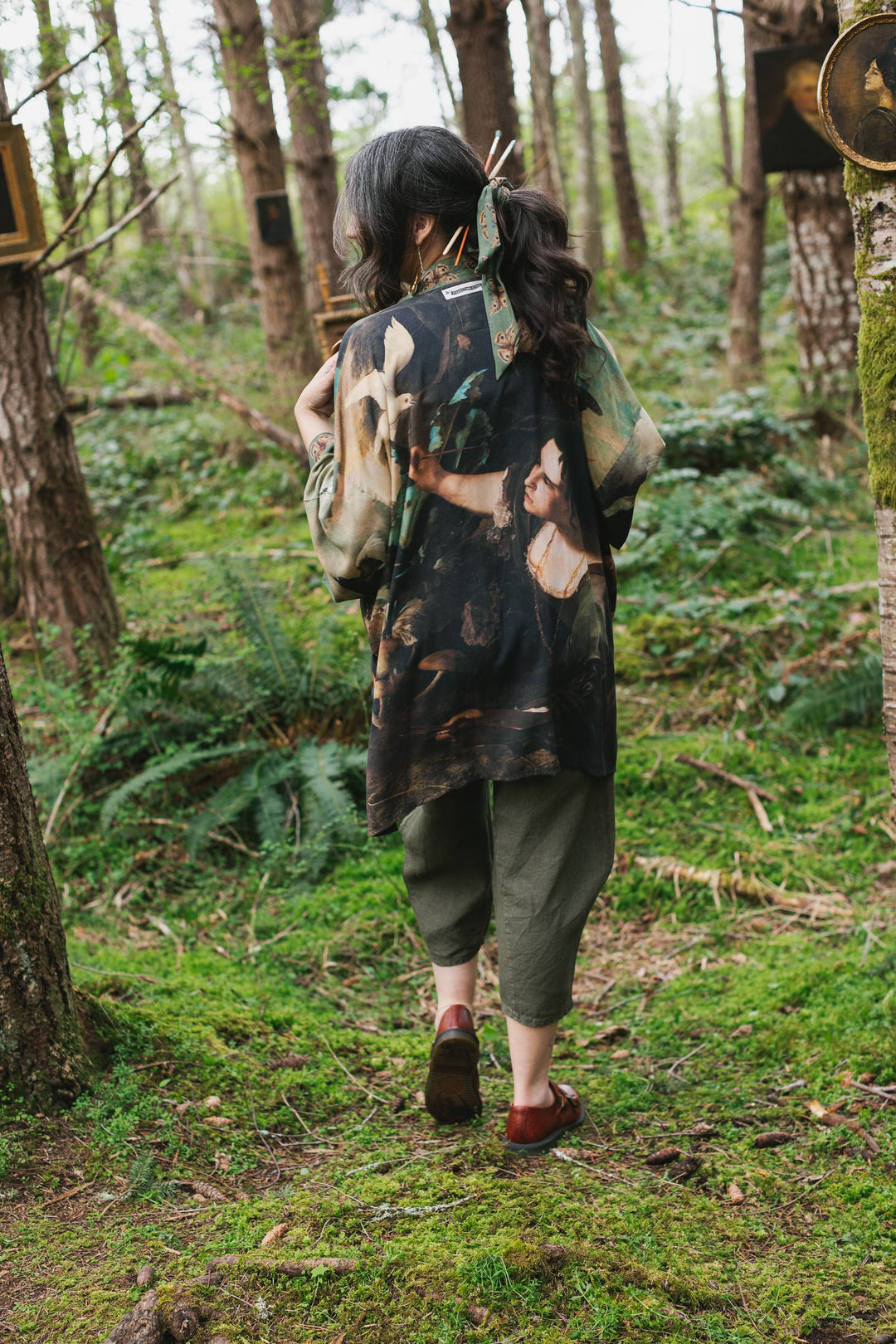 Heartwork Matinée Duster Kimono w/ Artist, mid-length