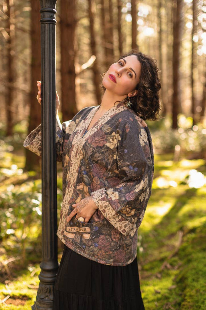 Lionheart Fleece Cottage Cardigan Kimono Jacket