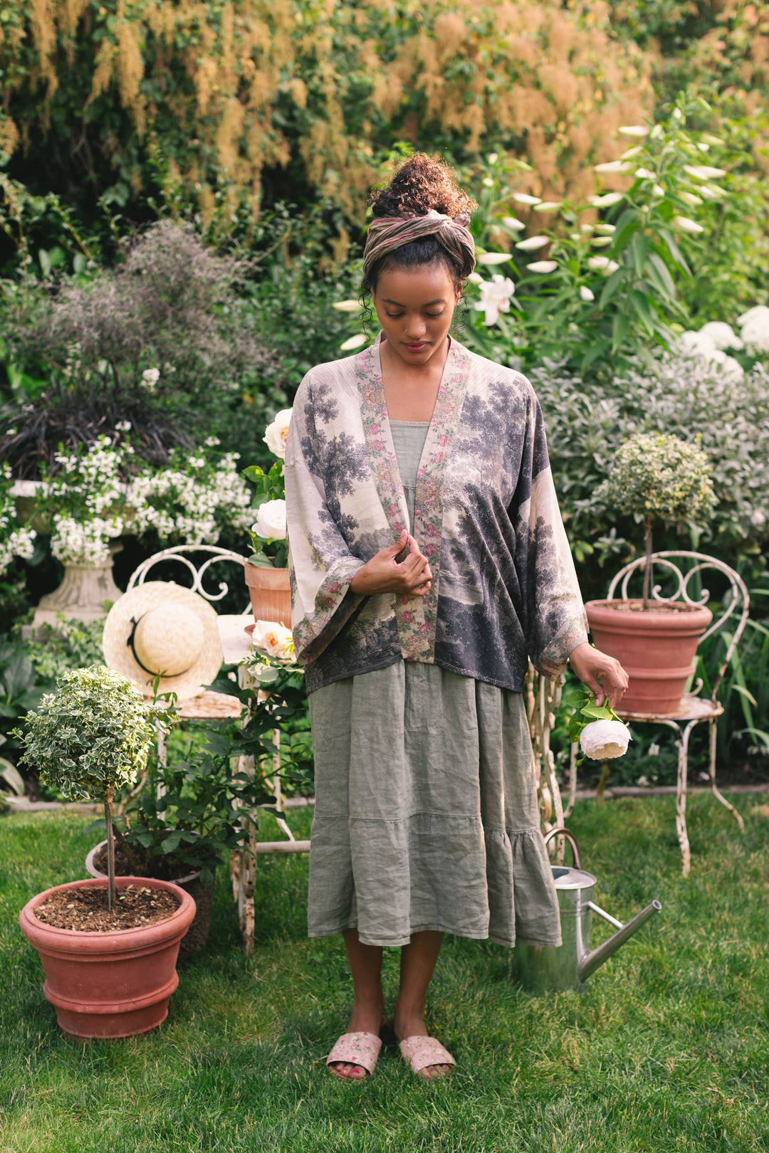 Still I Rise Pixie Duster Cropped Kimono w Sunrise Woman