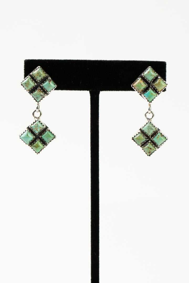 Native American Royston Turquoise Statement Earrings