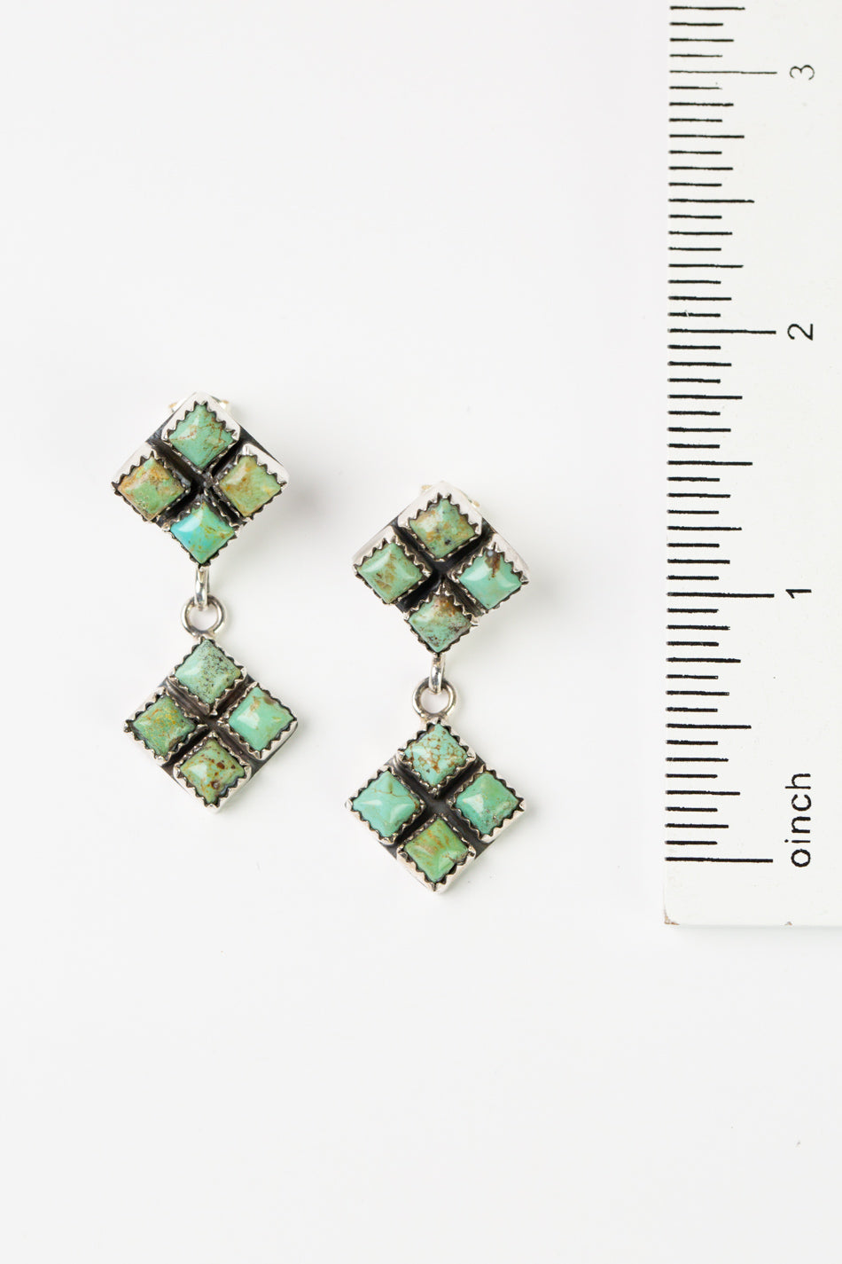 Native American Royston Turquoise Statement Earrings