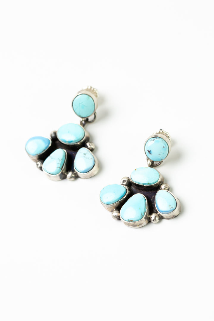 Travis J Golden Hills Turquoise Statement Earrings