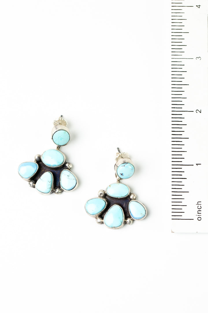Travis J Golden Hills Turquoise Statement Earrings