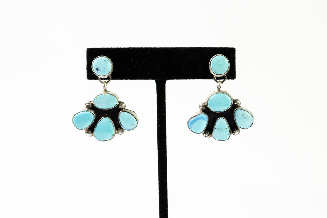 Travis J Golden Hills Turquoise Statement Earrings