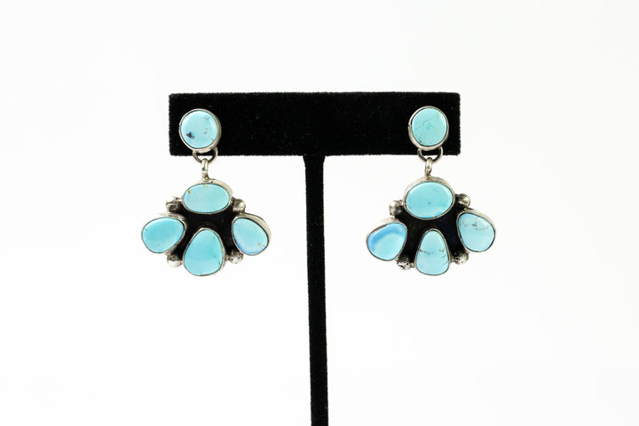 Travis J Golden Hills Turquoise Statement Earrings