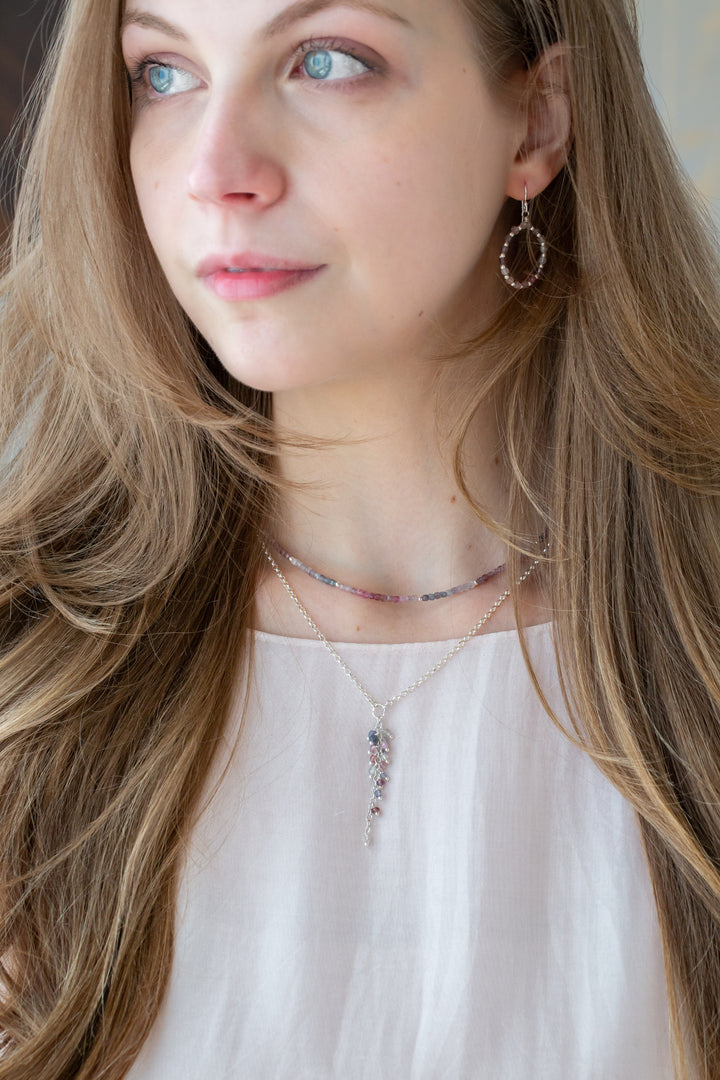 Celestial 16-18" Spinel Cluster Necklace