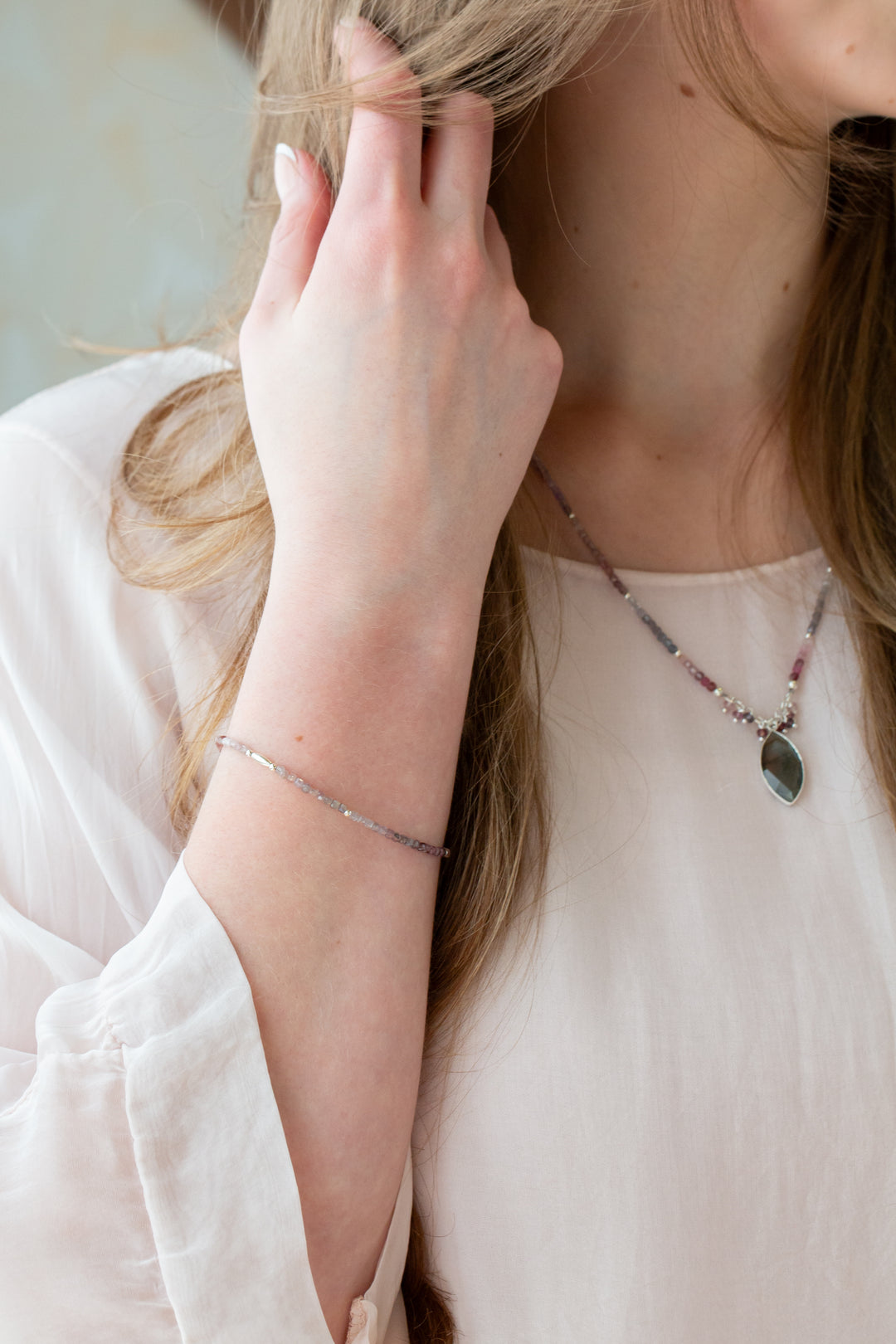 Celestial 7.5-8.5" Spinel Simple Bracelet