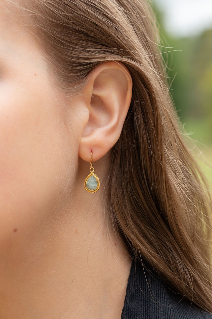 Favorites Aquamarine Simple Earrings