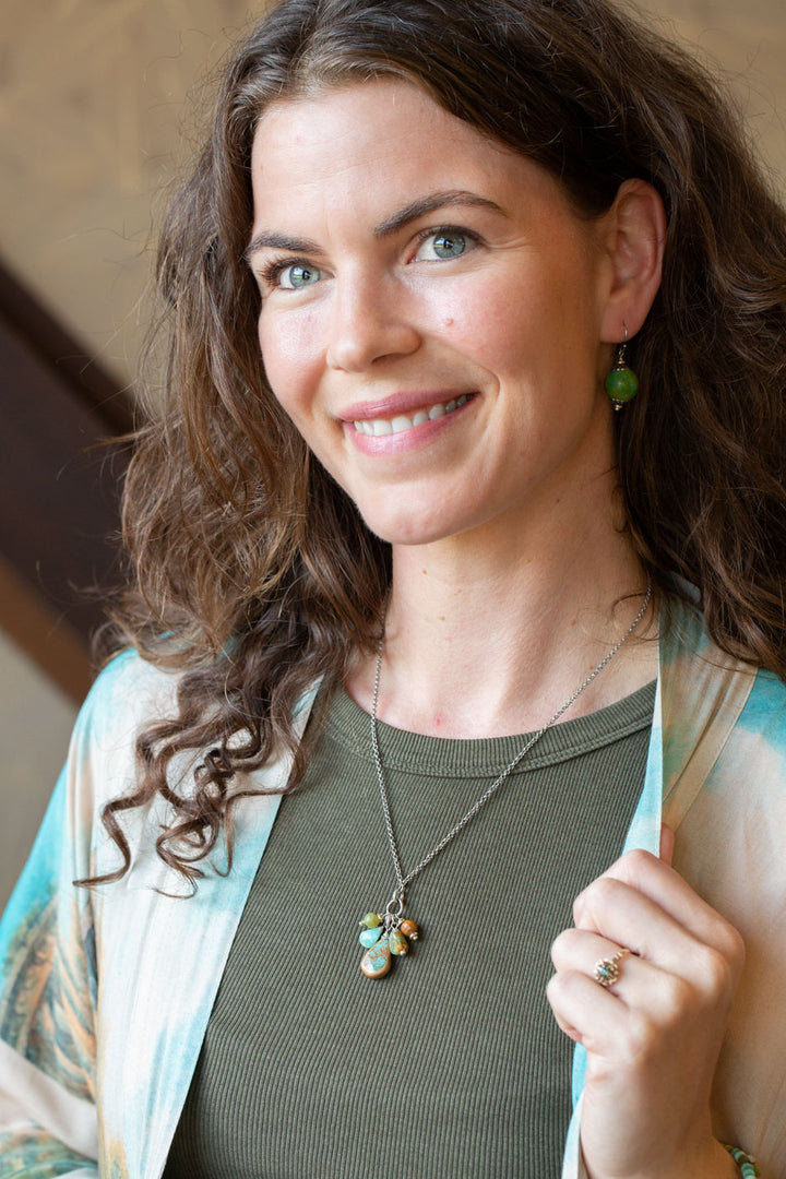 Remedy 17.5-19.5" Jade, Peruvian Opal Simple Necklace