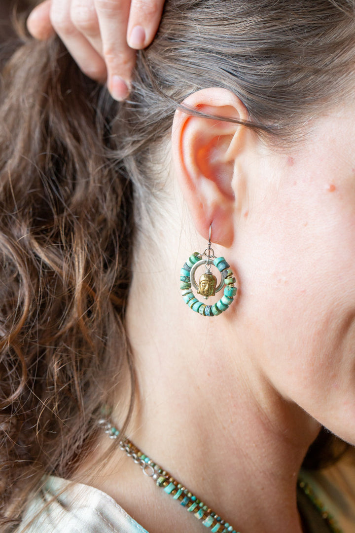 Remedy Buddha, Turquoise Statement Earrings