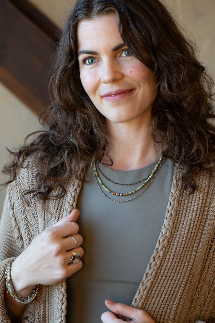 Wisdom Within 16 or 32" Jasper Multistrand Necklace