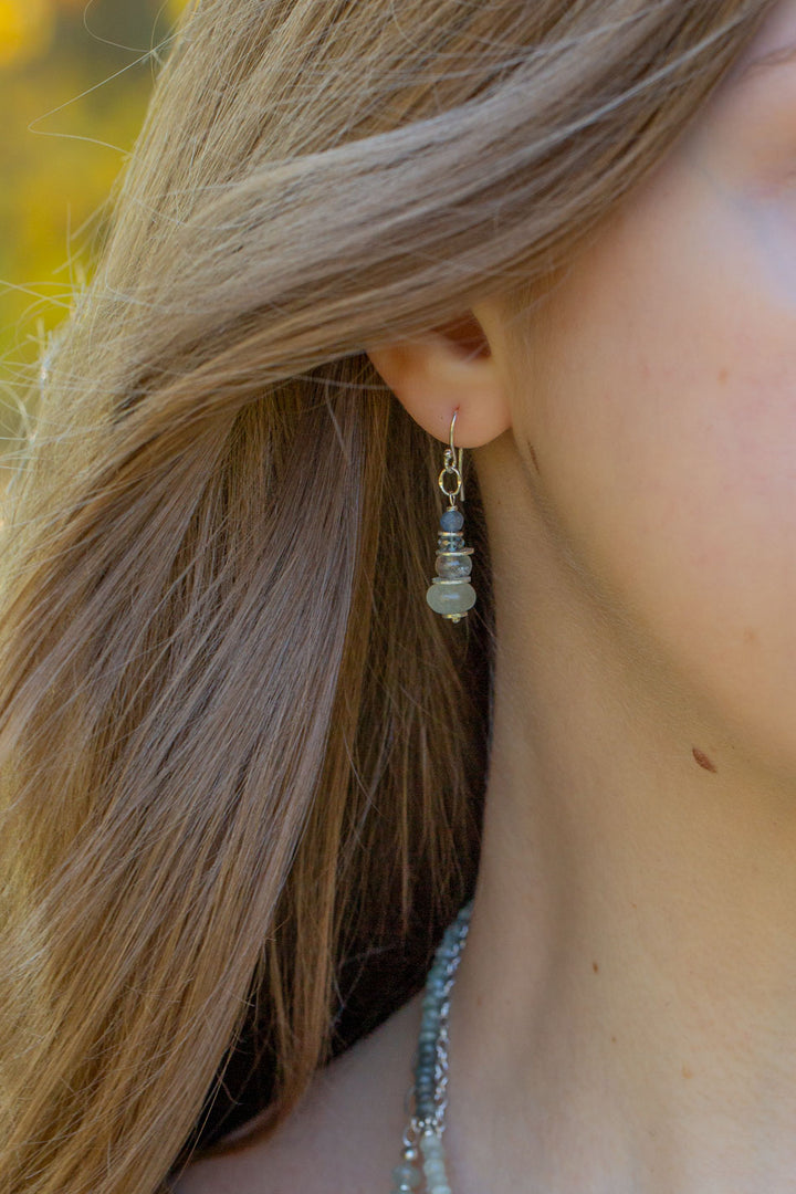 Resilience Freshwater Pearl, Crystal Simple Earrings