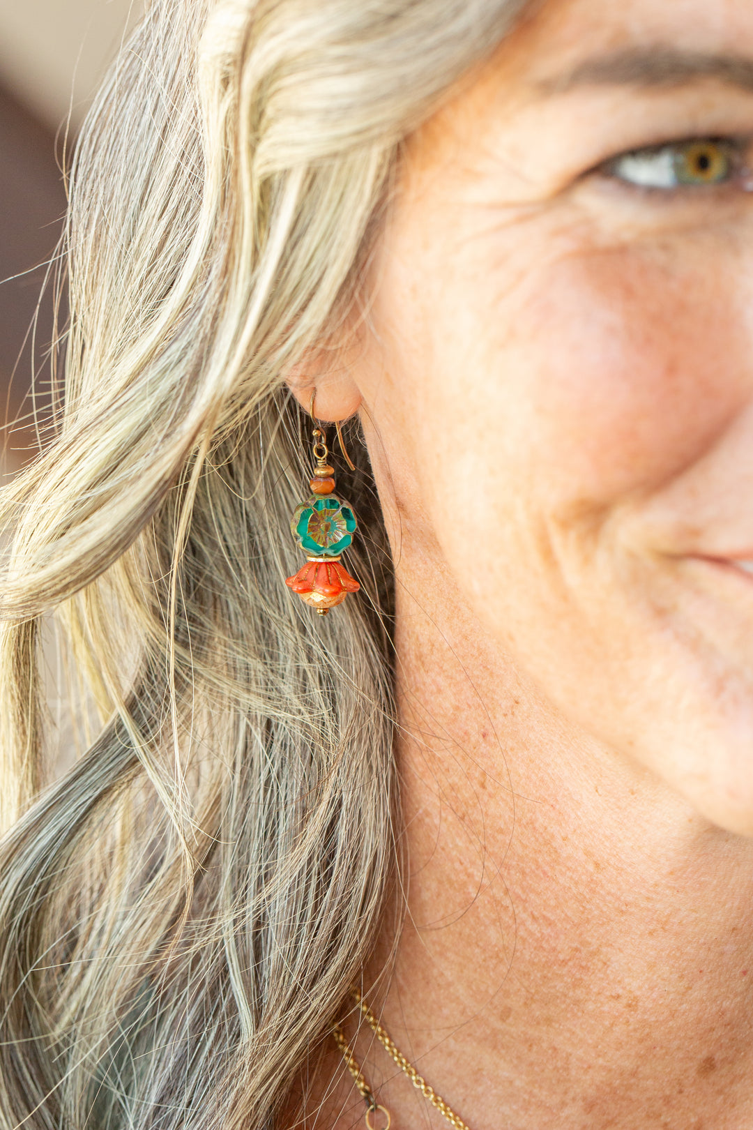 Farmers Market Czech Glass Statement Earrings