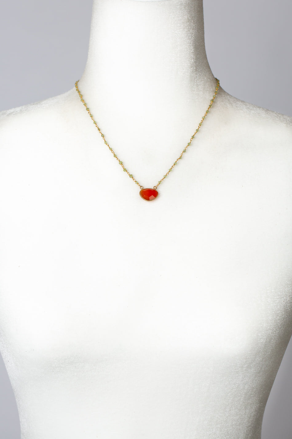 Bergamot 16.75-18.75" Peridot Simple Necklace