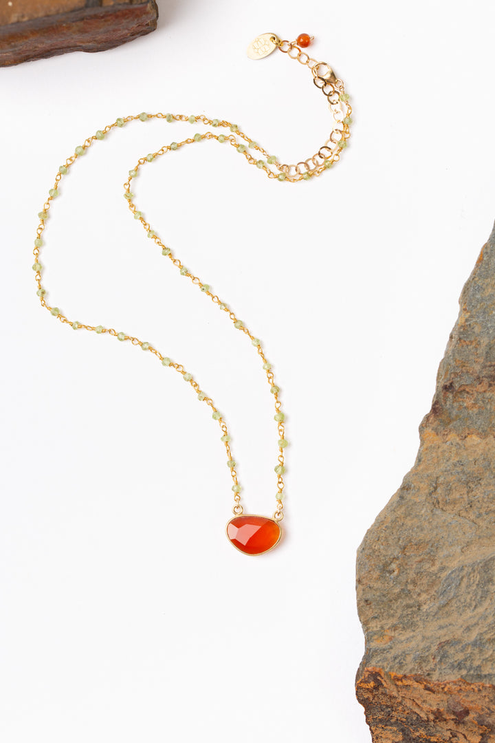 Bergamot 16.75-18.75" Peridot Simple Necklace