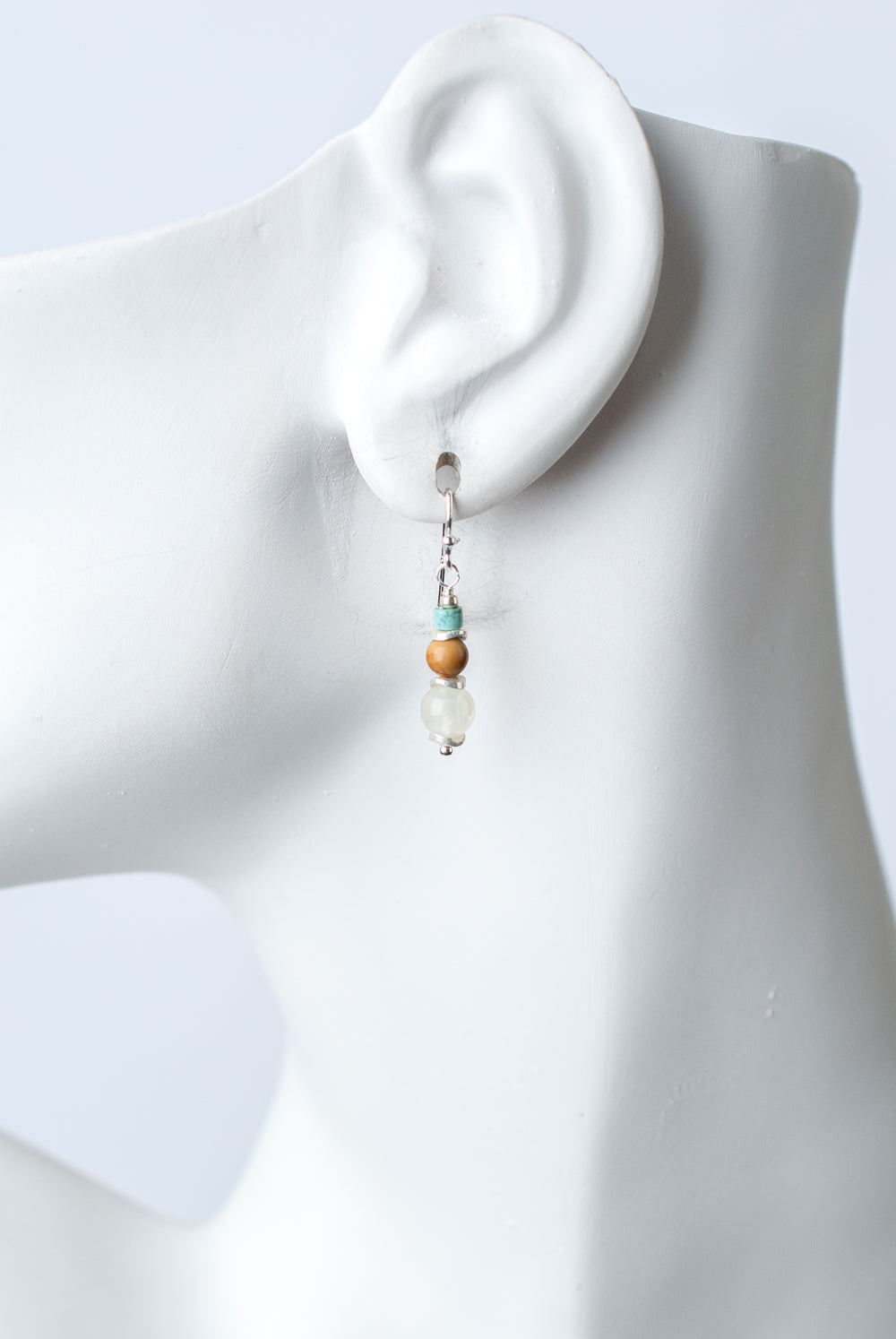 *Bloom Simple Prehnite Turquoise Dangle Earrings