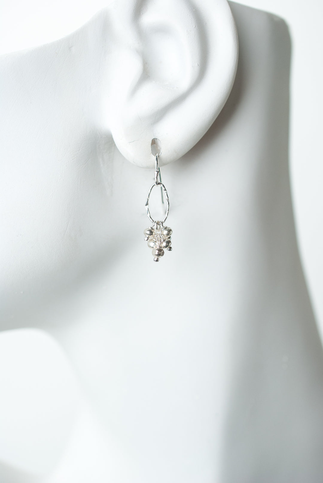 *Bloom Small Sterling Silver Hoop Cluster Earrings