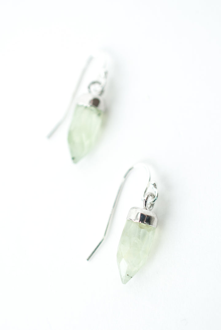 *Bloom Prehnite Simple Dangle Earrings