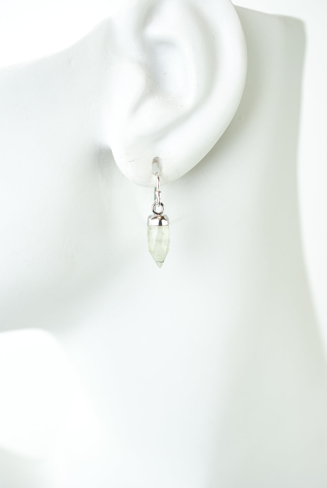 *Bloom Prehnite Simple Dangle Earrings