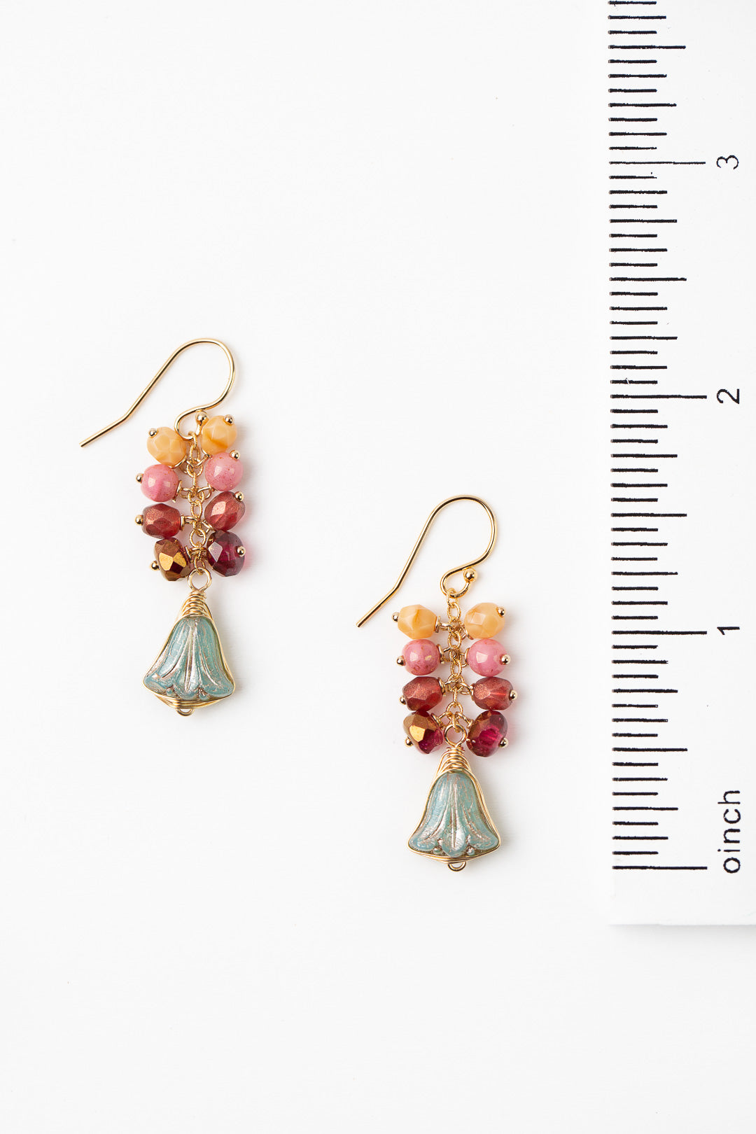 Blossom Czech Glass Flower Cluster Earrings