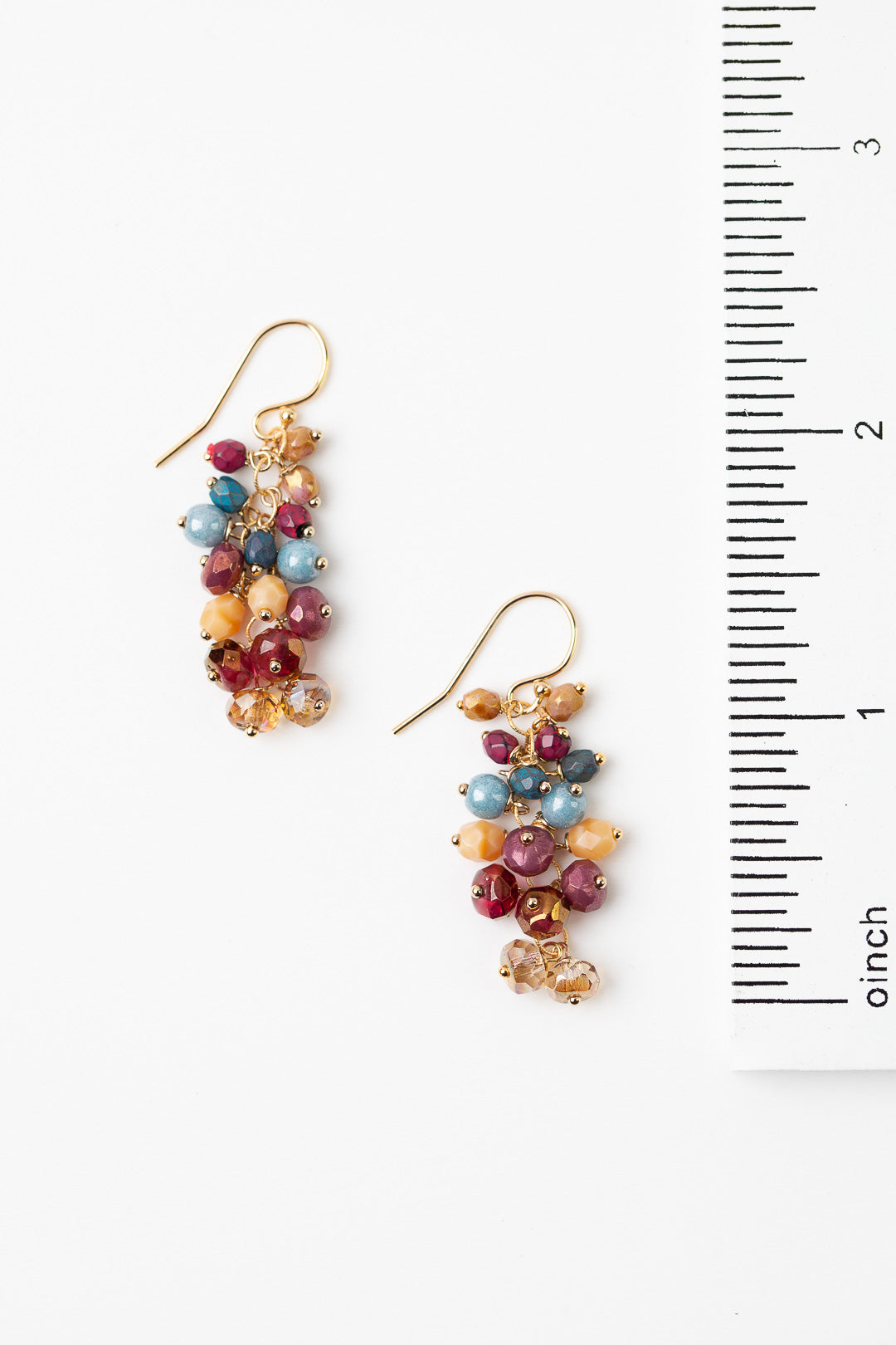 Blossom Czech Glass Cluster Earrings