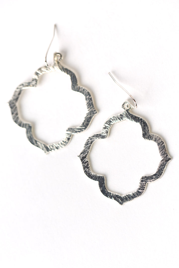 Brushed Silver Earrings