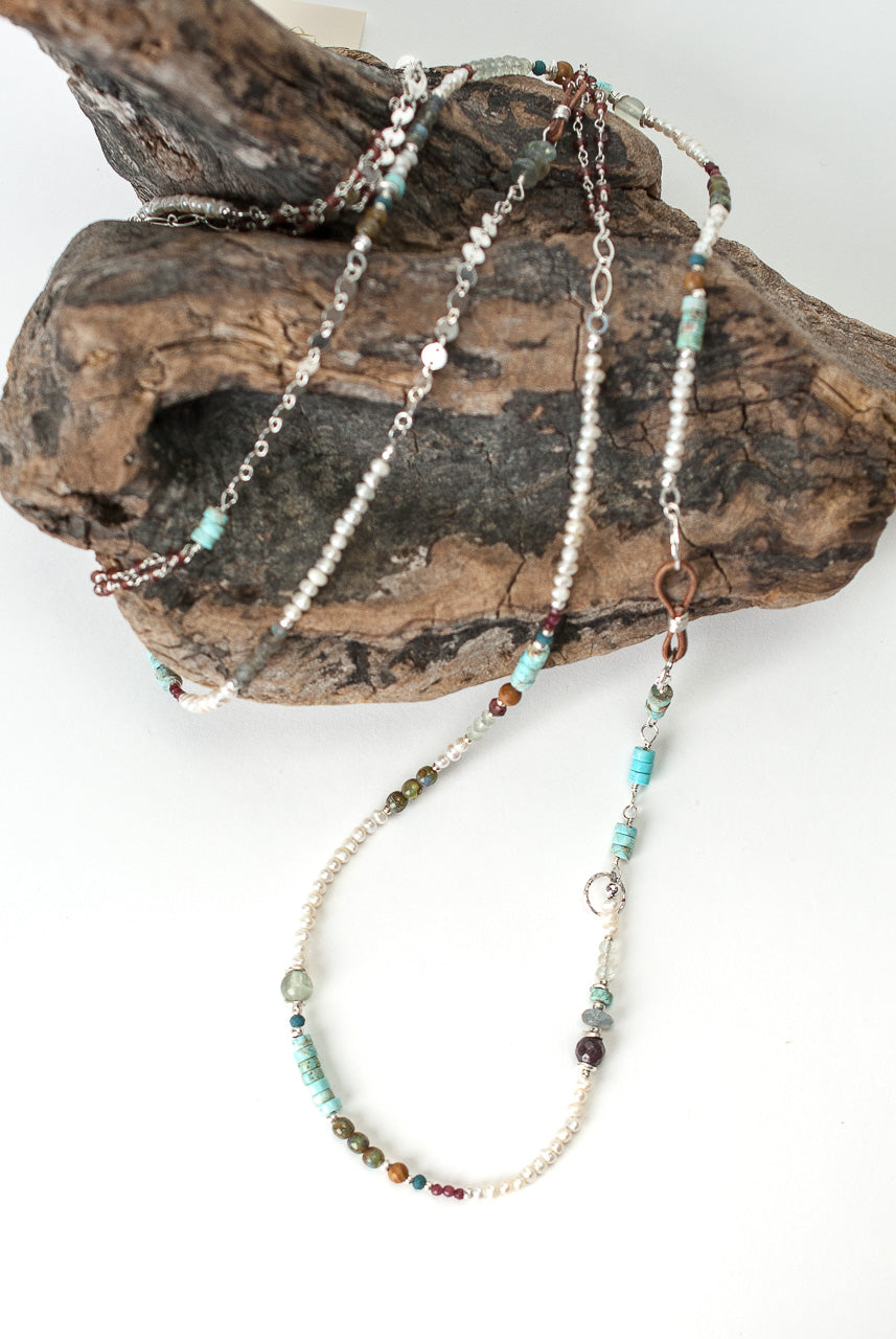 *Bloom 54-56" Long Collage Wrap Necklace