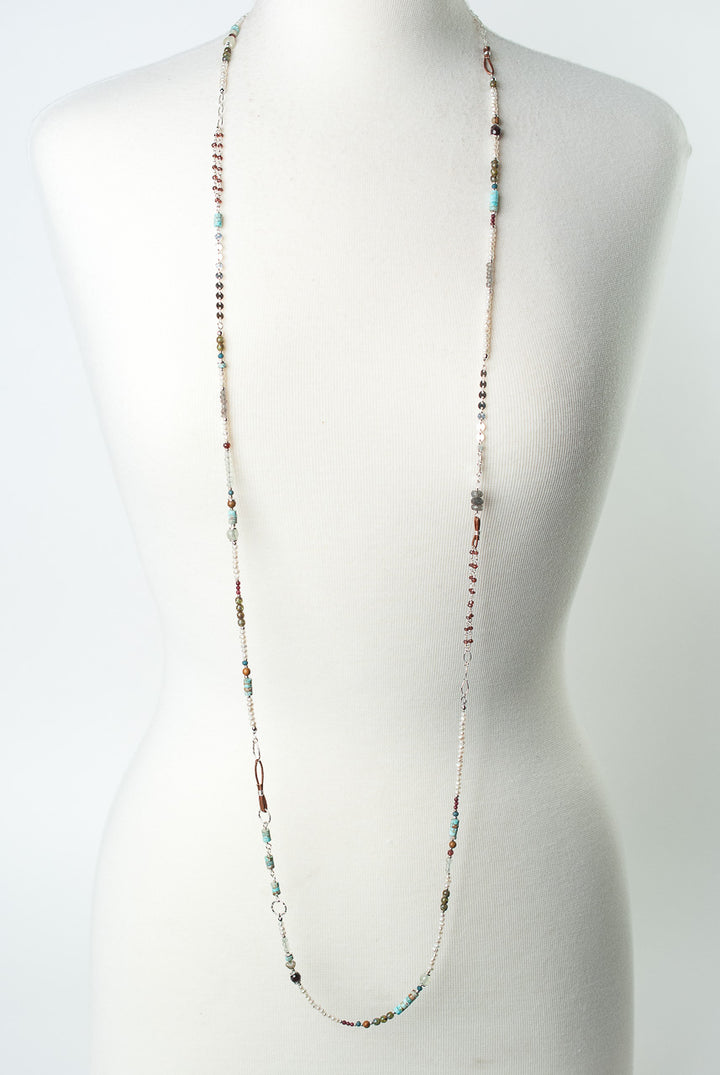 *Bloom 54-56" Long Collage Wrap Necklace