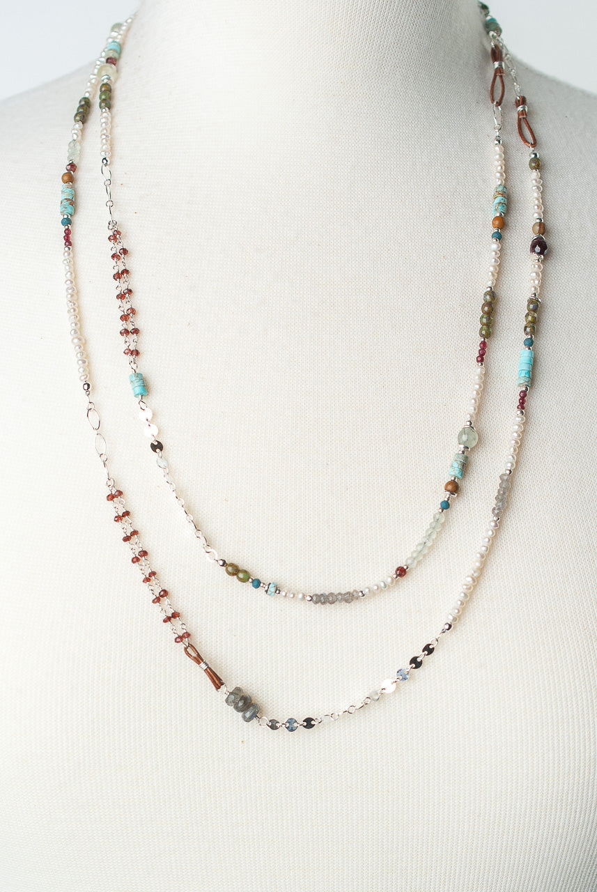 *Bloom 54-56" Long Collage Wrap Necklace