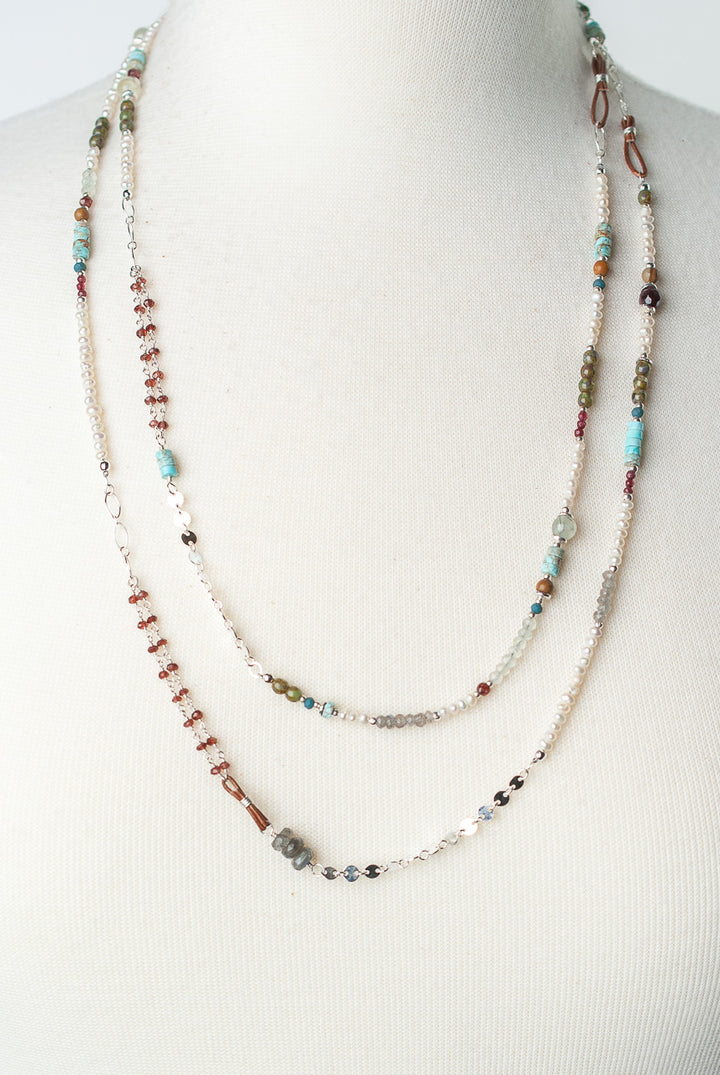 *Bloom 54-56" Long Collage Wrap Necklace