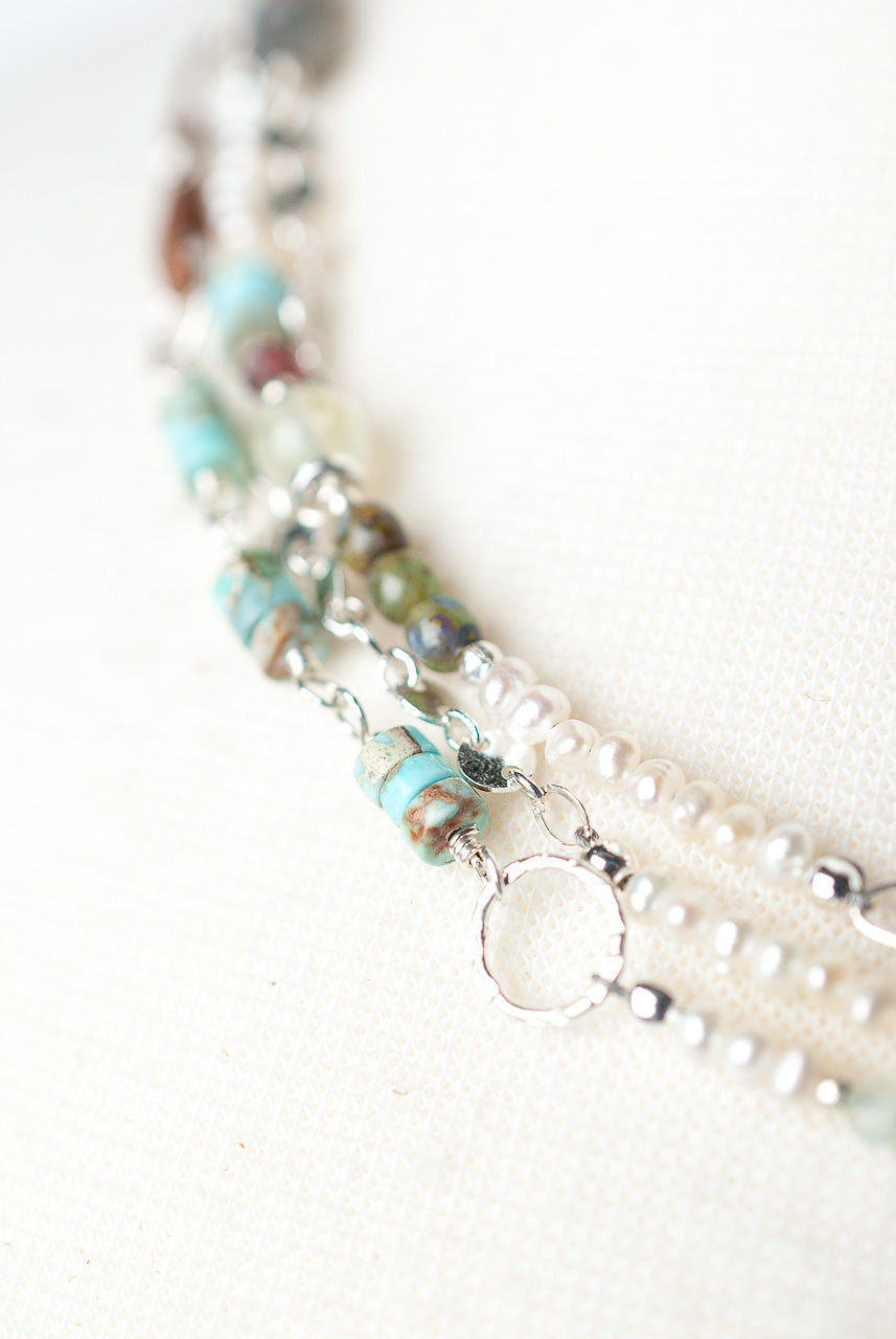 *Bloom 54-56" Long Collage Wrap Necklace