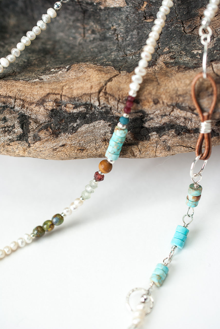 *Bloom 54-56" Long Collage Wrap Necklace