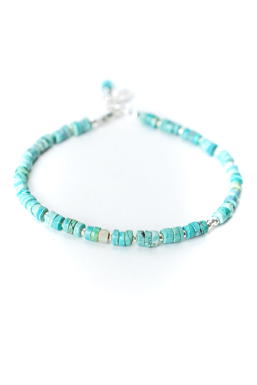 *Bloom 7.5-8.5" Turquoise Sterling Silver Bracelet