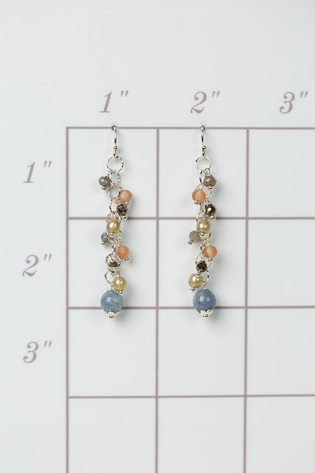 Cascades Gemstone Cluster Dangle Earrings