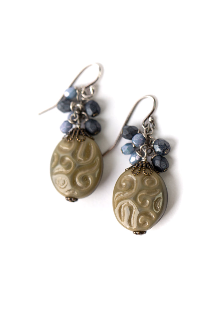 Claridad Filigree Czech Glass Dangle Earrings (limited)