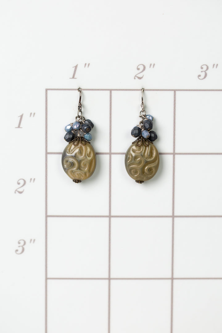 Claridad Filigree Czech Glass Dangle Earrings (limited)