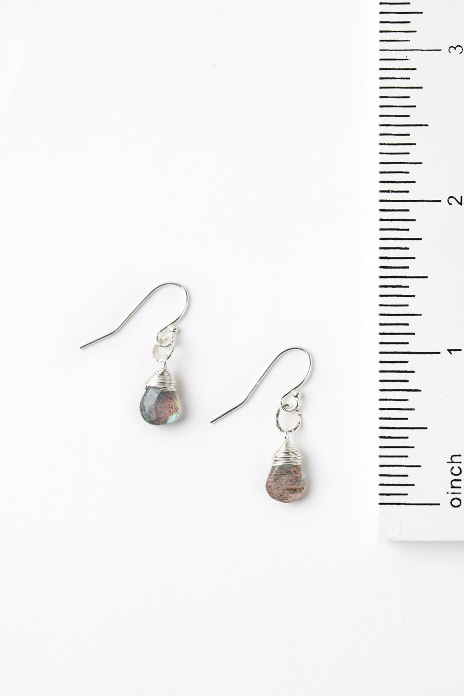 Ethereal Labradorite Simple Earrings