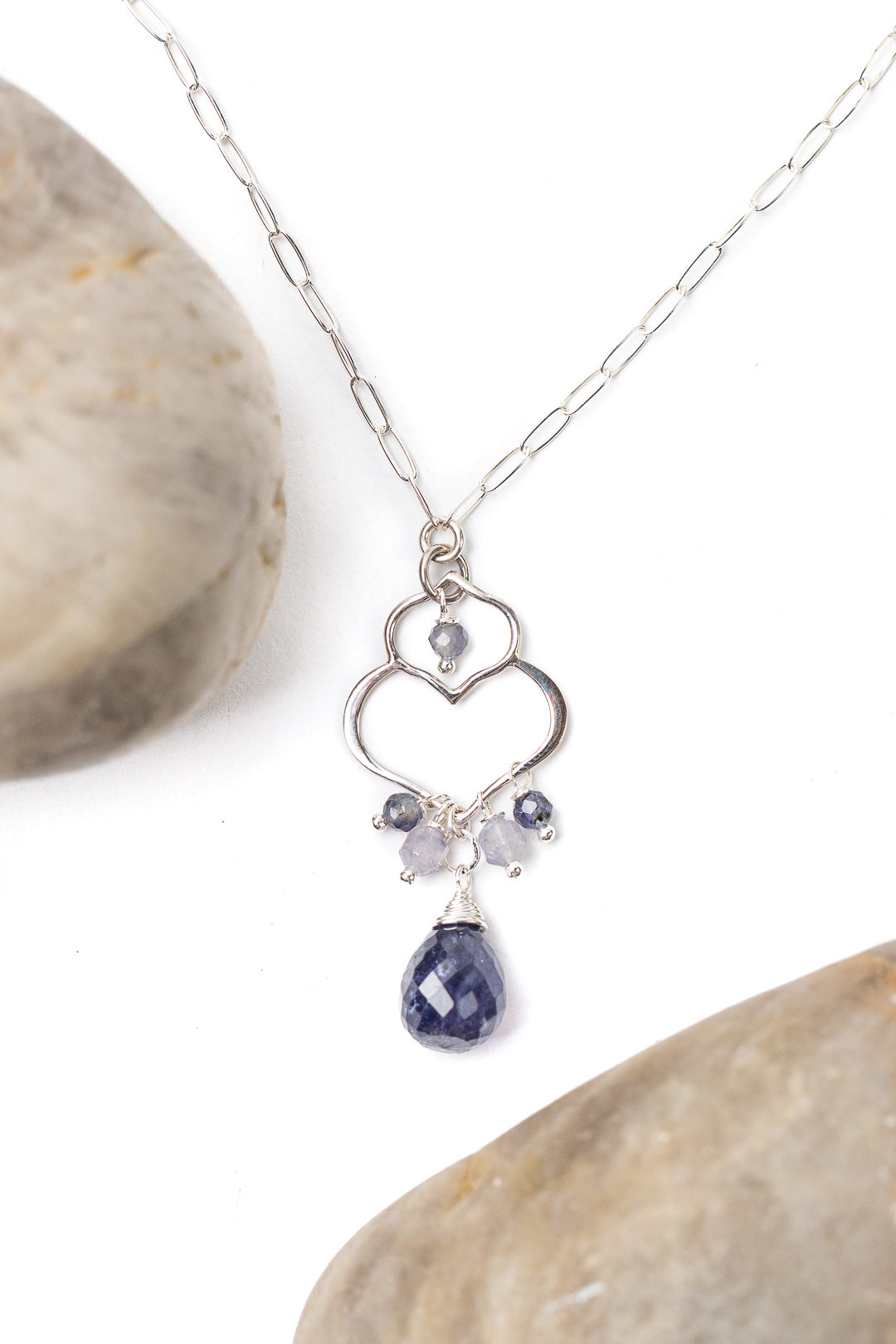 Ethereal 16-18" Sodalite With Iolite Cluster Necklace