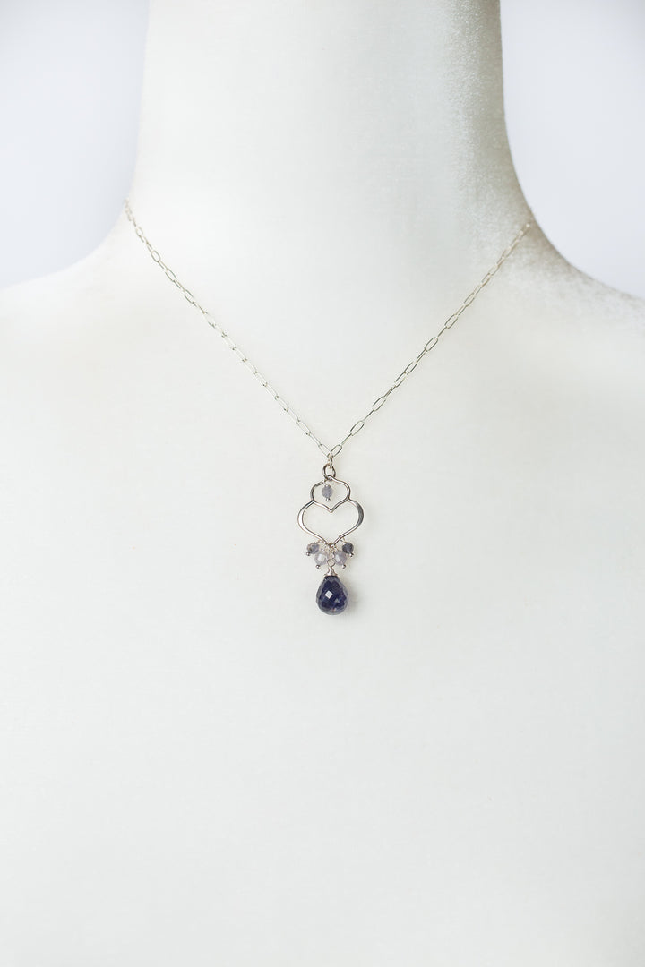 Ethereal 16-18" Sodalite With Iolite Cluster Necklace