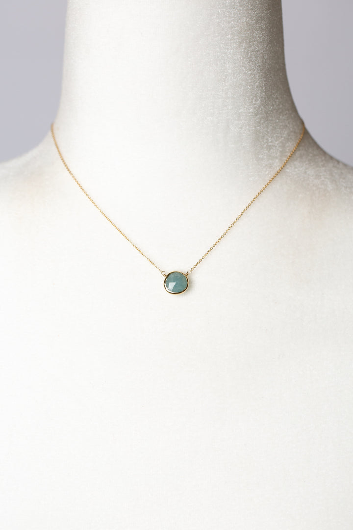 Favorites 16.5-18.5" Aquamarine Focal Necklace