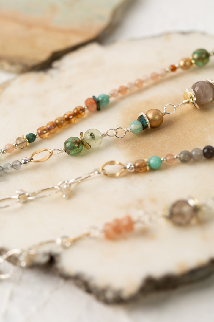 Gentle Breeze 36-38" Gemstone Collage Layer Necklace