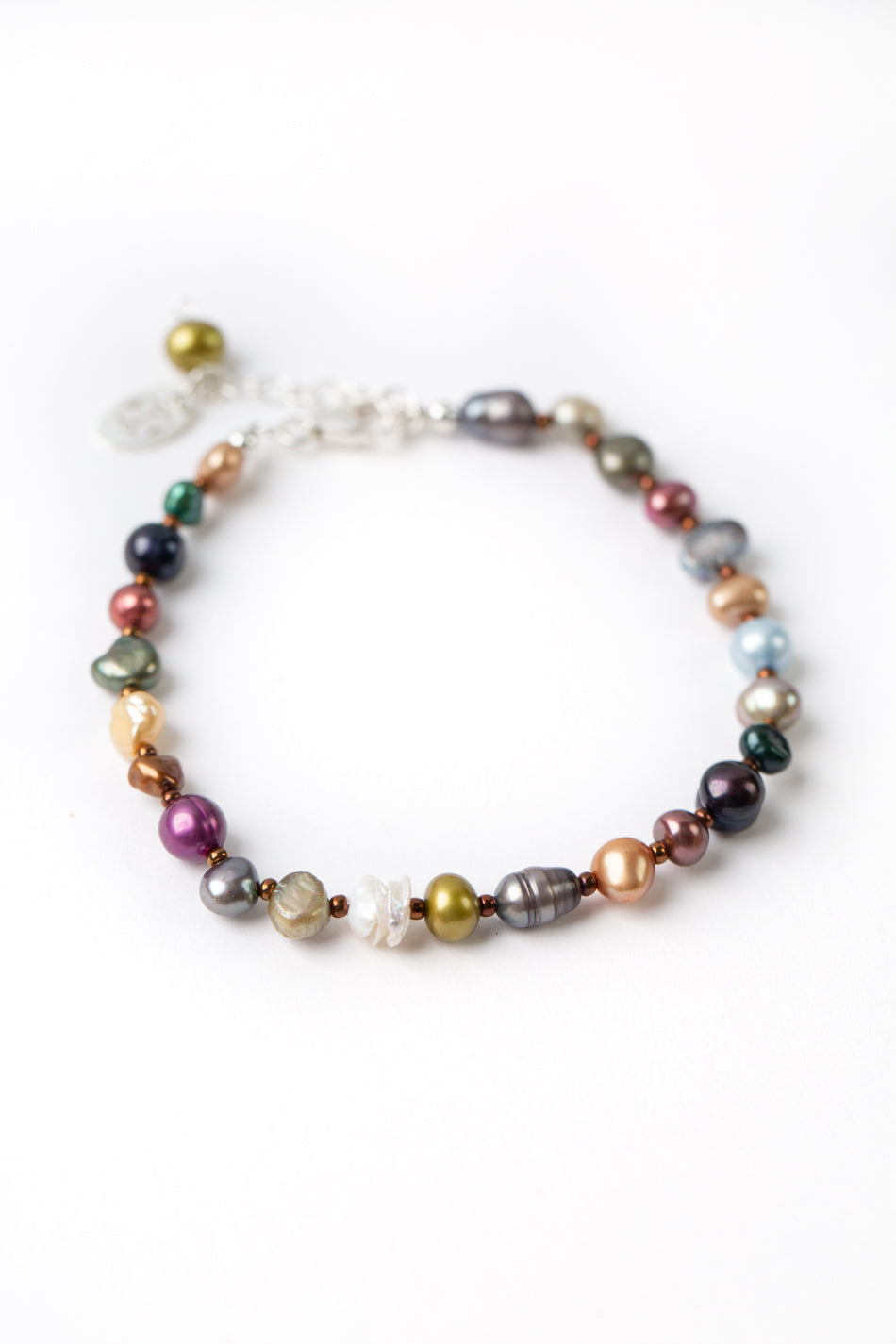 Imperfect Perfection 7.5-8.5" Colorful Freshwater Pearl Simple Bracelet