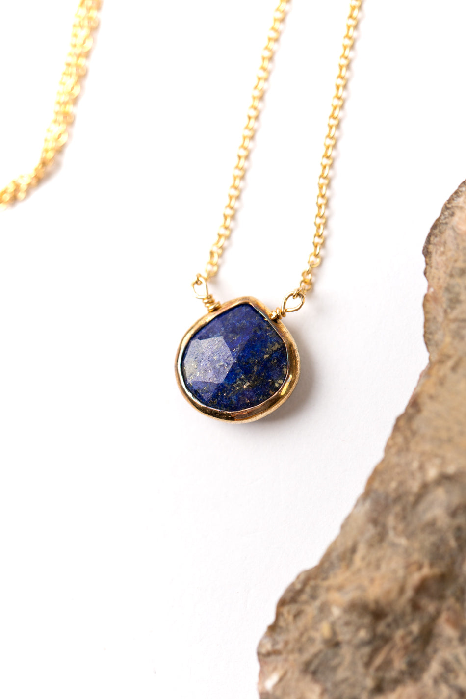 Kaleidoscope 15.5-17.5" Lapis Simple Necklace