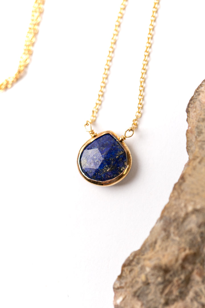 Kaleidoscope 15.5-17.5" Lapis Simple Necklace