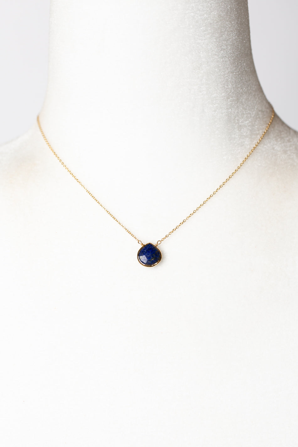 Kaleidoscope 15.5-17.5" Lapis Simple Necklace
